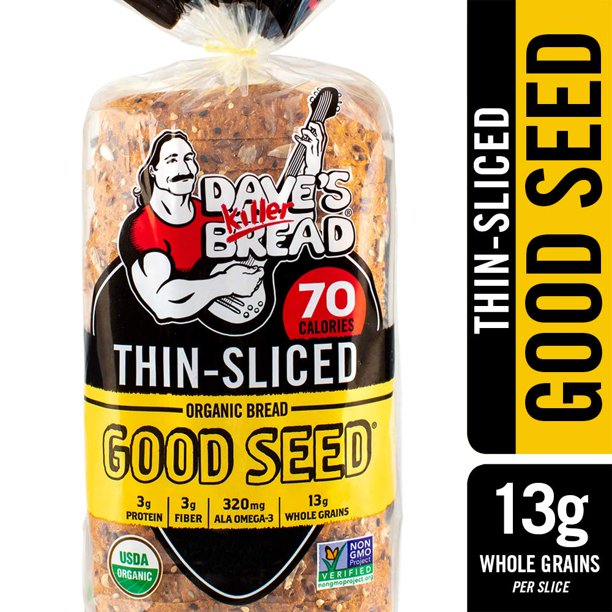 Dave's Killer Bread Thin Sliced Good Seed Organic Bread Loaf, 20.5 oz, 21 Count