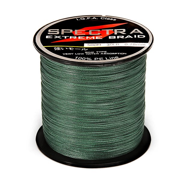 546 Yards/500M Braided Fishing Line - Moss Green Size:0.28MM/30LB