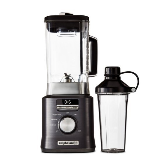 2-Liter Blender with Blend-N-Go Smoothie Cup, Dark Stainless Steel
