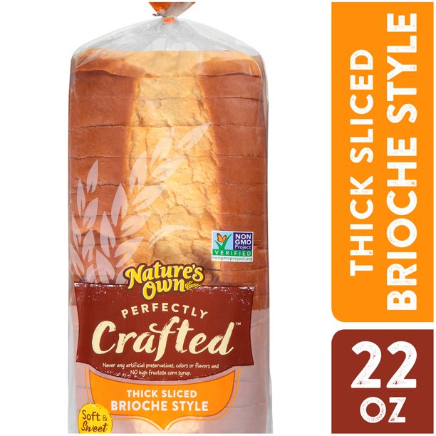Nature's Own Perfectly Crafted Thick Sliced Brioche Style Bread, 22 oz Loaf