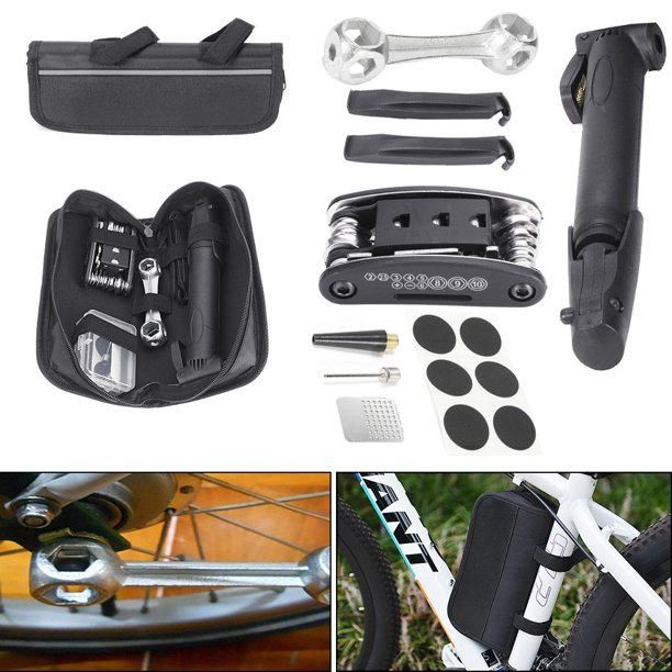 Mini Bike Puncture Repair Kit Tire Repair Tools Bag Multifunction Tools for Bike Bicycle Tire Repair