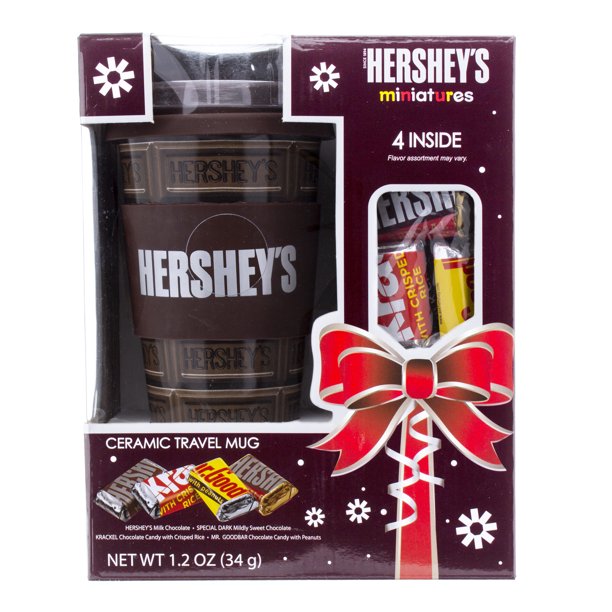 HERSHEY'S Ceramic Travel Mug with HERSHEY'S Miniatures, 1.2 OZ