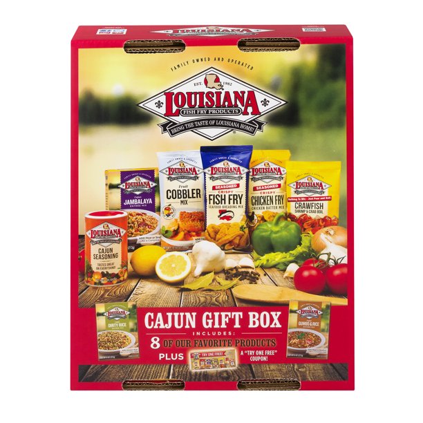 Louisiana Fish Fry Cajun Gift Box, 8 Pc