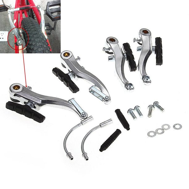Cycling V-Brake Set Mountain MTB Bike Bicycle Front+Rear Brake Kit Replacement Parts