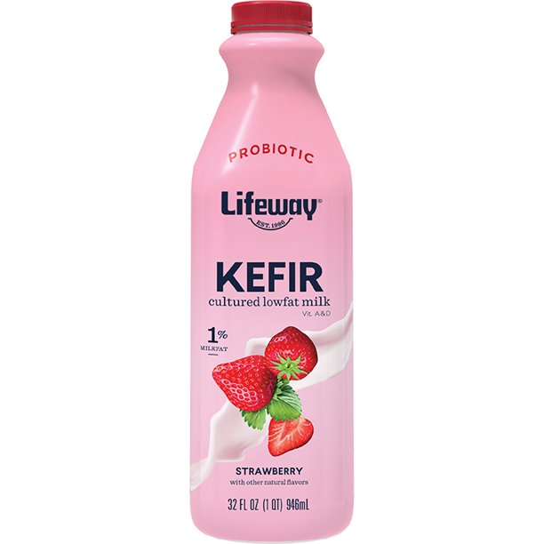 Lifeway Lowfat Milk Strawberry Kefir, 32 Fl oz