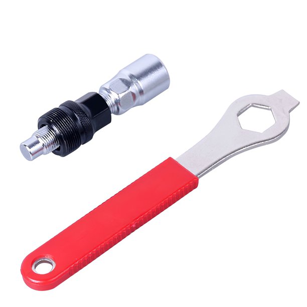 Bike Chain Wrench Inner Hexagon Carbon Steel with Cassette Removal Tool Auxiliary Flywheel Spanner Crank Puller Tool for Road Mountain Bike