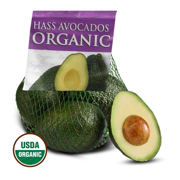Organic Medium Hass Avocados, 3-5 Count Bag