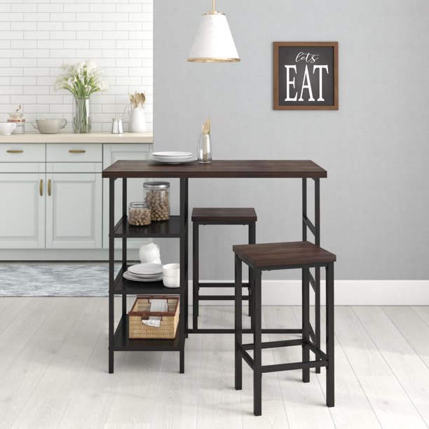 Mainstays 3 Piece Dining Pub Set, Espresso