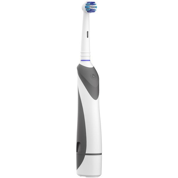 Equate easyflex total power battery toothbrush, includes 2 replacement heads