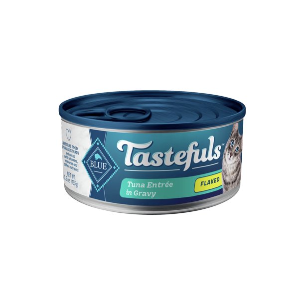 Blue Buffalo Tastefuls Tuna Flaked Wet Cat Food for Adult Cats, 5.5 oz. Can