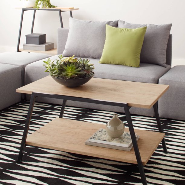 Mainstays Conrad Coffee Table, Brown/Black