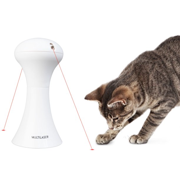 Premier Pet Automatic Multi-Laser Cat Toy - Interactive, Rotating Lasers